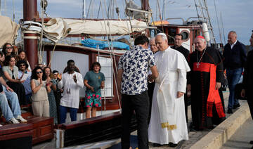 Pope Leo visits ‘school of peace’ sailing the Mediterranean