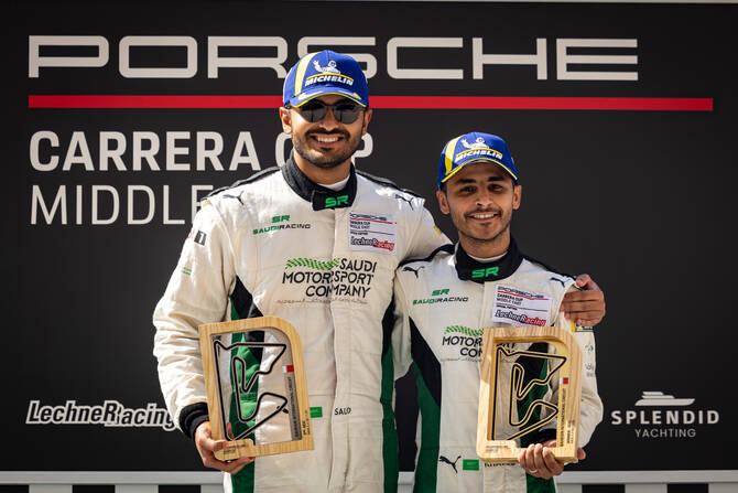 Saudi Racing Team impresses in class debut at Porsche Carrera Cup Middle East