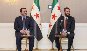 Photograph released by SANA on November 9, 2025 shows Syria’s President Ahmad Al-Sharaa and Foreign Minister Asaad Al-Shaibani.