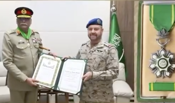 Saudi chief of general staff presents Pakistan’s chairman of joint chiefs of staff committee with medal